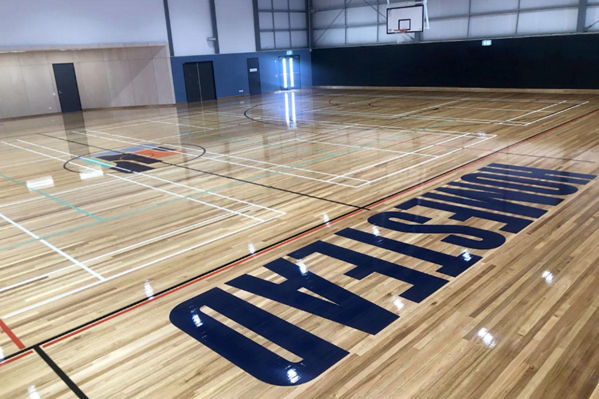 Multipurpose Timber Court Linemarking and Graphics